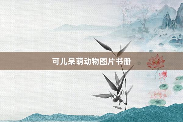 可儿呆萌动物图片书册